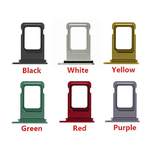 Bandeja <span class=keywords><strong>SIM</strong></span> para iPhone 11 Single / Dual Metal Plastic <span class=keywords><strong>Nano</strong></span> <span class=keywords><strong>Sim</strong></span> Card Tray Slot Holder Piezas de repuesto - Product Image 2