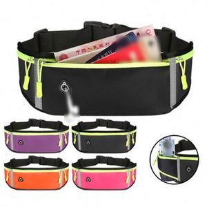 Neoprene Waterproof Fitness Fanny Pack <b>Elastic</b> Running <b>Belt</b> Sports Waist Bag With Bottle Holder - Product Image 1