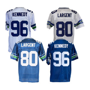 Großhandel Günstige Retro Genähte American Football Trikots Seattle 80 Steve Largent 96 Kennedy Unterstützt Individuelle Anpassung - Product Image 2
