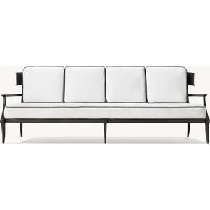 Premium Modern Aluminum Outdoor Sofa Set with <strong>T</strong> Shaped <strong>Back</strong> and Quick Dry Cushion for Hotel &amp; Courtyard Use - Product Image 1