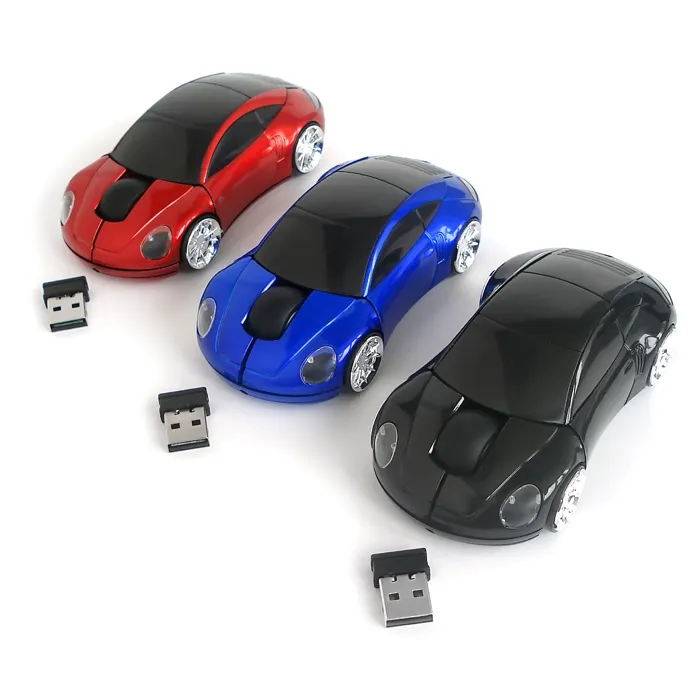 Novidade Promoção Gift Car Wireless Mouse Computer Mice 2.4G Car Shaped Mouse Wireless para PC Laptop Bateria 3D Usb Optical ABS