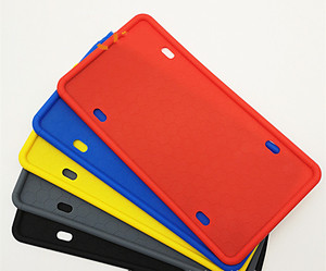 Hot bán <span class=keywords><strong>Amazon</strong></span> Mỹ & Canada kích thước đa màu Silicone tấm giấy phép khung với chống trộm ốc vít - Product Image 4