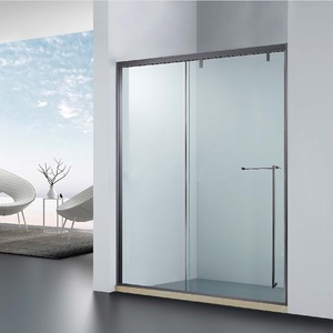 <span class=keywords><strong>Puerta</strong></span> de <span class=keywords><strong>Ducha</strong></span> de Vidrio Templado de 8/10 mm, Marco de Acero Inoxidable 304, <span class=keywords><strong>Mampara</strong></span> de <span class=keywords><strong>Ducha</strong></span> Corredera con Cierre Suave, Diseño Moderno para Baño de Hotel/Villa - Product Image 1