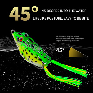 TOPIND vente en gros de leurres artificiels en silicone <span class=keywords><strong>souple</strong></span> <span class=keywords><strong>grenouille</strong></span> avec crochets - Product Image 6