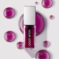 Huile teintée éclaircissante pour les lèvres roses, hydratante et illuminatrice, à l'acide hyaluronique, végane, aromatisée aux fruits, marque privée pour lèvres foncées