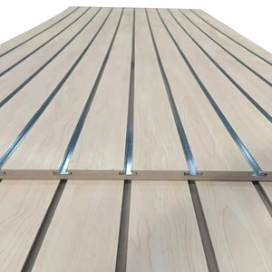 Panel de exhibición de pared de listón de suministro de fábrica para tienda minorista/<span class=keywords><strong>tablero</strong></span> de ranura de Mdf laminado de melamina blanca con insertos de aluminio - Product Image 5