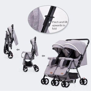 Fabbrica di JXB all'ingrosso Modulare leggero a sei ruote pieghevole doppio carrello per bambini gemelli <span class=keywords><strong>passeggino</strong></span> per bambino - Product Image 3