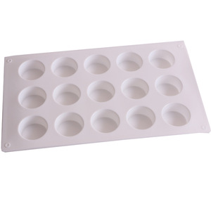 15 Cavity Round Cylindrical Mousse Cake <b>Silicone</b> Mold Flexible <b>Baking</b> DIY Mold For Dessert Making - Product Image 2