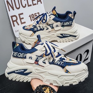 Chaussures de course respirantes pour hommes, baskets décontractées tendance à semelle épaisse - Product Image 1