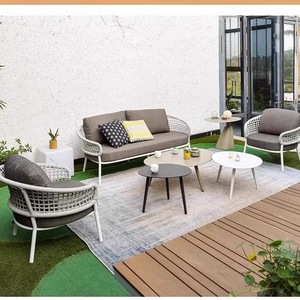 High Quality Wholesale Modern Aluminium Chair Set for Waterproof <b>Sunscreen</b> Courtyard Balcony Villa - Product Image 2