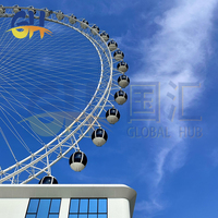 Grande Roue de 101 Mètres pour Parc d'Attractions, Fabrication Chinoise Professionnelle, Vente Directe des Fabricants, Équipement Thématique pour Luna Park
