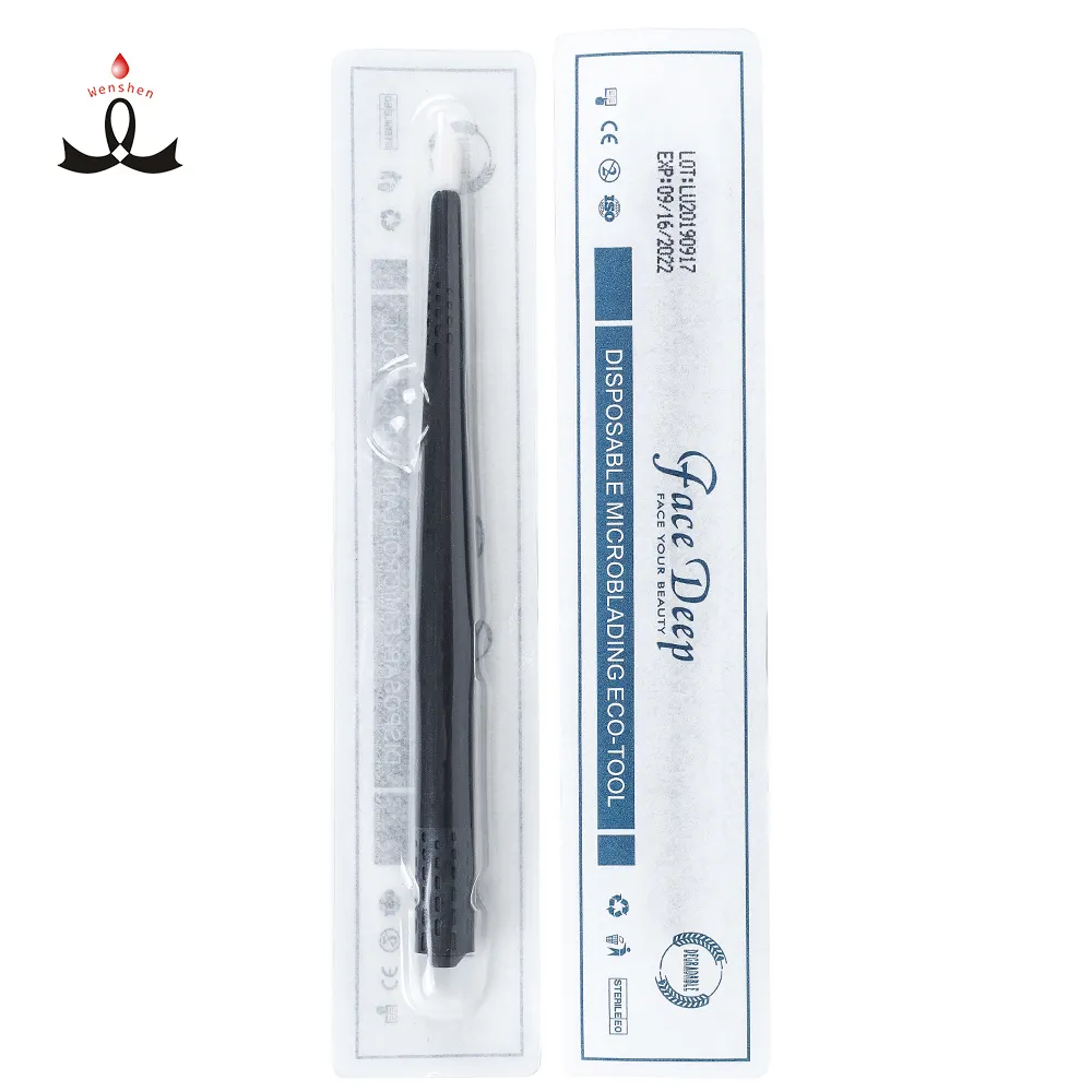 Stylo portable biodégradable pour visage, emballage Blister en profondeur, stylo à sourcils, Microblading, maquillage Permanent, tatouage, manuel