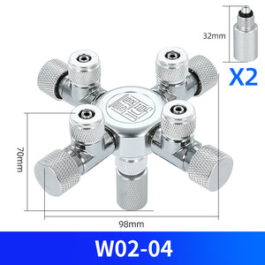 Thép không gỉ đa kênh Aquarium CO2 tách nhà phân phối kiểm tra Van Bể Cá CO2 Máy phát điện CO2 Điều chỉnh phụ kiện - Product Image 5