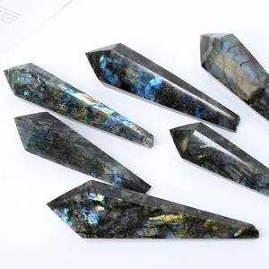 Vente en gros de baguettes de pierre de labradorite naturelle bleue scintillante de haute qualité pour la décoration - Product Image 2