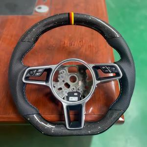 Volant de voiture à cadre en Alcantara et Rivet noir tout rouge personnalisé pour DOS <span class=keywords><strong>Macan</strong></span> 95B <span class=keywords><strong>S</strong></span> <span class=keywords><strong>Turbo</strong></span> GTS 2014 à <span class=keywords><strong>2023</strong></span> - Product Image 4