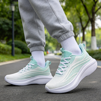 Chaussures décontractées pour femmes, style baskets, respirantes, souples, en tissu tissé, pour la marche en plein air
