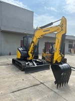 Mini-excavatrice d'occasion Yanmar 55 d'origine japonaise, 5,5 tonnes, sur chenilles, à bas prix et peu d'heures de fonctionnement