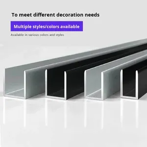Profilé en U en alliage d'aluminium avec bande de bordure pour fente de verre 6*8*10*12mm Série 1000 Foshan - Product Image 4