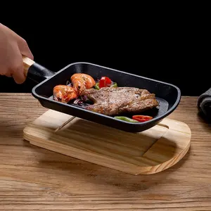 Minture Besi Cor, Kualitas Bagus Minture Besi Cor Sizzler Panci Memasak Griddle Grill Sizzler