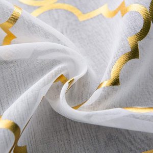 Tissu de rideau occultant de Style Floral européen 100%, tissu de Tulle tissé personnalisé léger 100% Polyester, fil doux - Product Image 3