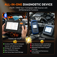 Herramienta de Diagnóstico TPMS THINKCAR VT679, Escáner OBD2 CANFD de Sistema Completo, 28 Reinicios, 3 Años de Actualización Gratuita, Herramientas de Escaneo y Programación TPMS