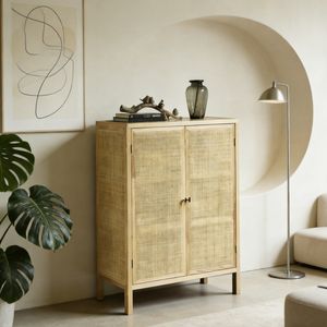 Mueble de Almacenamiento de Gran Capacidad, Estilo Nórdico Moderno Orgánico, Minimalista, Wabi-Sabi, Madera de Fresno Sólida, Hecho a Mano, Ecológico, para Sala de Estar - Product Image 2