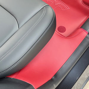 Coussin de pied de sac souple personnalisé à couverture complète à 360 degrés coussin de pied de voiture en cuir imperméable de luxe Napa adapté à la Tesla Model 3 X - Product Image 6