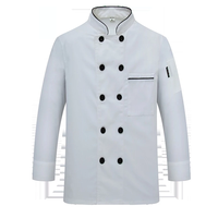 Uniforme de chef, vêtements de travail pour chef d'hôtel, unisexe, manches longues, style épais, restauration, boulangerie, grande taille, vêtements de cuisine, polyester tissé