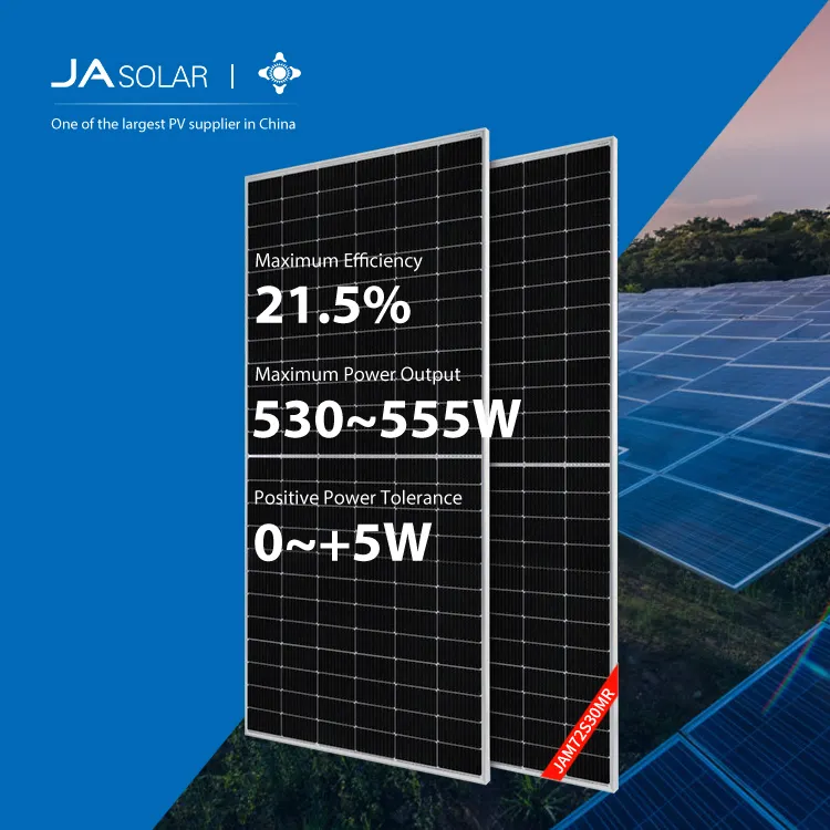 JA 1000 W Solar Panels 530w 535w Panneau Solaire 540w 545w 550w 555 Watts Zonnemodules China Supplier Competitive Price