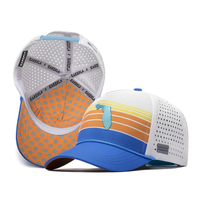 Gorra de Golf de 5 Paneles con Logotipo Personalizado OEM, Oxford, Impermeable, Transpirable, Sublimada, con Orificios Cortados con Láser, Perforada, de Secado Rápido y Alto Rendimiento