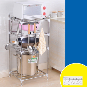 Étagère de rangement empilable en acier inoxydable à 5 niveaux EE140 pour cuisine, four à micro-ondes, casseroles, poêles et cuiseurs vapeur - Vente en gros - Product Image 6