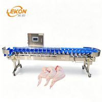 Machine de triage de poids pour poulets à haute efficacité, trieuse de volailles pour poulets entiers, ailes, pattes, morceaux de viande