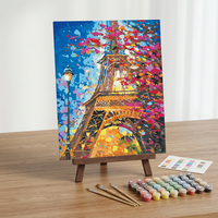 Peinture par numéros, peinture à l'huile numérique, Tour Eiffel Paris, kit DIY 40x50cm, 36 couleurs, toile en coton, décoration murale pour la maison