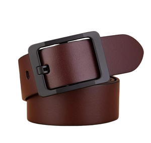 Comprar Fabricación de cinturones de cuero genuino personalizado al por mayor de moda para hombre Casual ajustable aleación hebilla cinturones de cuero Accesorios - Product Image 1