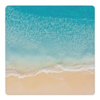 Tapis de table de mahjong de haute qualité avec un motif océanique vert vibrant ; fabriqué en néoprène insonorisant et absorbant le son.