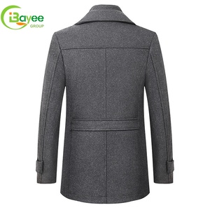 Manteaux d'hiver personnalisés <span class=keywords><strong>en</strong></span> laine, manteaux longs <span class=keywords><strong>en</strong></span> laine double pour hommes, manteaux décontractés pour hommes - Product Image 4