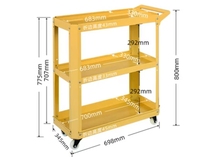 MaoRong, nouveau chariot à outils automobile robuste à 3 niveaux, établi en acier, rangement, coffre à outils, OEM/ODM, étanche, verrouillable
