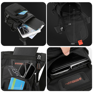 Sac de jambe imperméable pour moto, sac de taille réfléchissant pour cyclisme, grande capacité, fermeture éclair bidirectionnelle pour hommes - Product Image 5