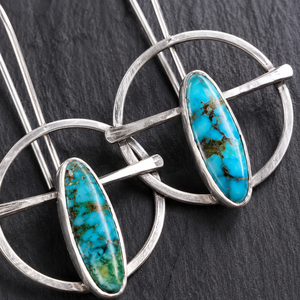 Boucles d'oreilles créoles martelées multicolores style bohème vintage pour femme, bijoux minimalistes tendance - Product Image 4