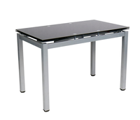 Table en verre pliable avec cadre métallique, extension sur le dessus pour meubles de salle à manger, bon marché