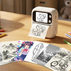 Impresora Térmica Portátil sin Tinta con Pantalla, Generación de Imágenes con IA, <span class=keywords><strong>Mini</strong></span> Impresora de Fotos para Niños, Impresora de Bolsillo Inalámbrica Bluetooth - Product Image 4
