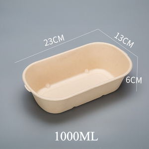 도매 1000ml 재활용 소재 친환경 생분해 크라프트 박스 스시, 국수, 샐러드용 식품 용기 - Product Image 5
