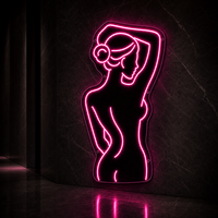Enseigne néon LED personnalisée en forme de silhouette féminine sexy, rose, pour publicité murale, décoration de parc, bar, club, maison, salon de beauté, étanche IP65