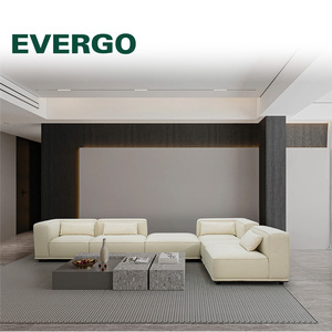 Canapé modulaire <span class=keywords><strong>EVERGO</strong></span> pour salon, appartement, hôtel, canapé nuage doux, style nordique blanc, 6 places - Product Image 1