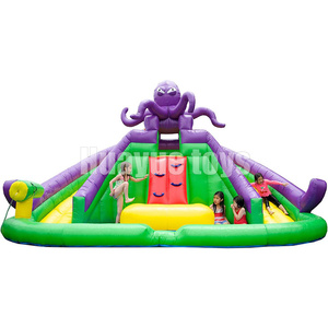 Summer Fun <span class=keywords><strong>4</strong></span>,8*3*3M Tobogán acuático inflable de <span class=keywords><strong>pulpo</strong></span> con <span class=keywords><strong>piscina</strong></span> y toboganes dobles para niños y niños pequeños Parque acuático - Product Image 1