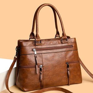 New Elegant Luxury Large Capacity Crossbody <b>Tote</b> Bag Two Handles PU Leather Summer Water Resistant Zipper Urban Simplicity Young - Product Image 1