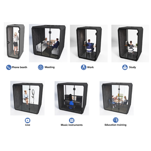 Moderne Aluminium-Büro-Arbeitskabinen, Telefonzellen, Schalldichte Tragbare Akustik-Bürokapseln, Aufnahmekabine für Wohnzimmer - Product Image 4