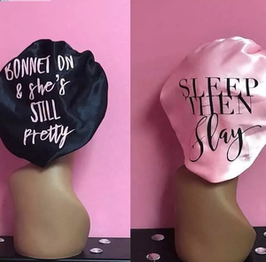 Bonnets en satin <span class=keywords><strong>de</strong></span> <span class=keywords><strong>bonnet</strong></span> <span class=keywords><strong>de</strong></span> <span class=keywords><strong>soie</strong></span> réversible personnalisé et enveloppes <span class=keywords><strong>de</strong></span> cheveux en satin avec logo - Product Image 2