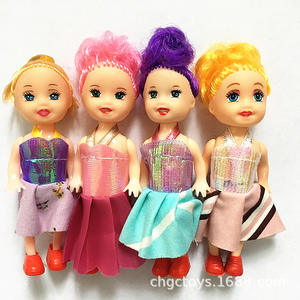 3.5 אינץ 'קטן קלי יוניסקס בובה 1:12 בקנה מידה pvc קריקטורה צעצוע 12 ס "מ ילדה קטנה גבוהה מתנה אקראי מעורב 12 גרם - Product Image 4