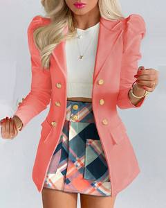 2023 वसंत और शरद ऋतु की महिला सूट स्लिम स्कर्ट दो-टुकड़ा सूट स्कर्ट महिला ब्लेज़र सेट - Product Image 5